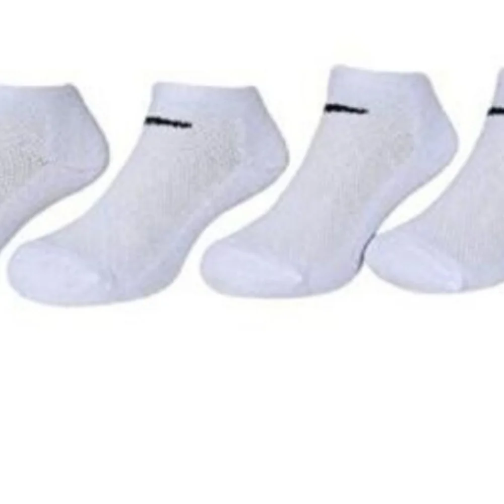 Nike Boys White Basic No Show Socks 6 Pack Sz 10-3 Y